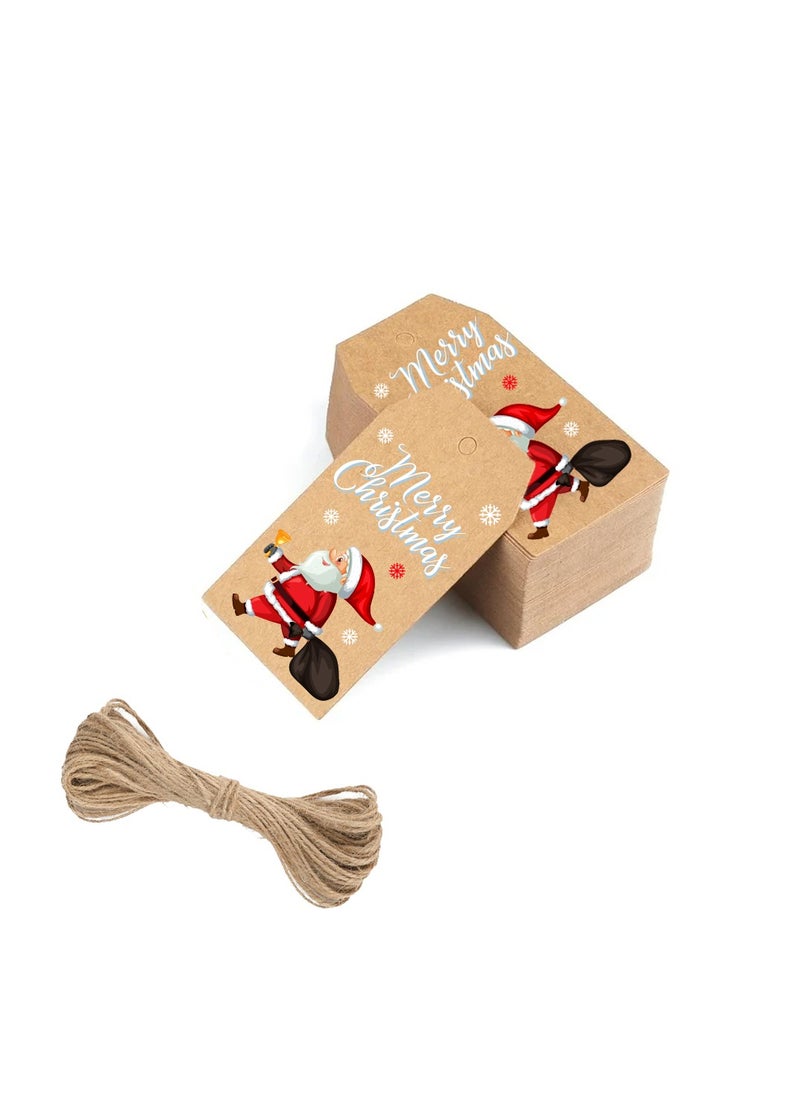 PRINTSHOP4ME Christmas Gift Tags With String–Festive Holiday Paper Tags For Wrapping Gifts,Decor,Party Favors–Eco-Friendly Brown Kraft Paper Tags  - Image 3