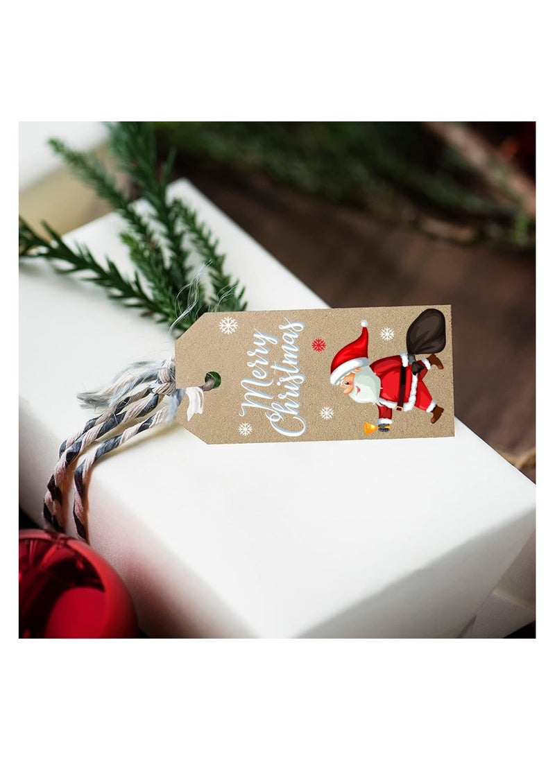 PRINTSHOP4ME Christmas Gift Tags With String–Festive Holiday Paper Tags For Wrapping Gifts,Decor,Party Favors–Eco-Friendly Brown Kraft Paper Tags  - Image 5