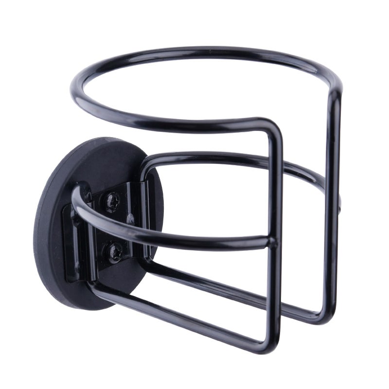 Magnetic Cup Holder with 2 Screws Mount Full Covered Bus Tractor Cup Holder Magnet Drink Holder for Bottle Black Pack of 1