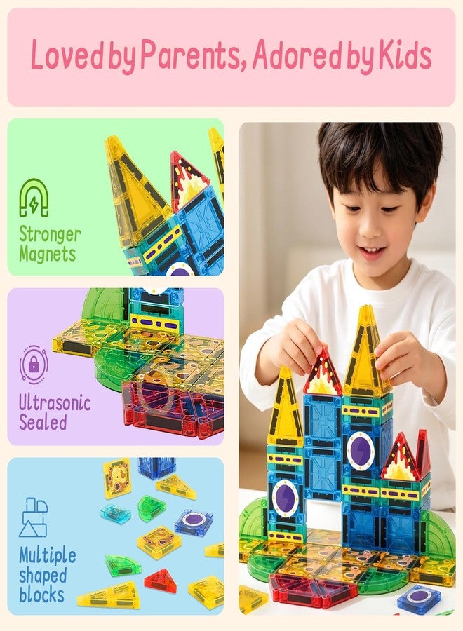 JIMI Mini Magnetic Tiles, Space Magnetic Building Blocks Travel Set 42Pcs - Image 2