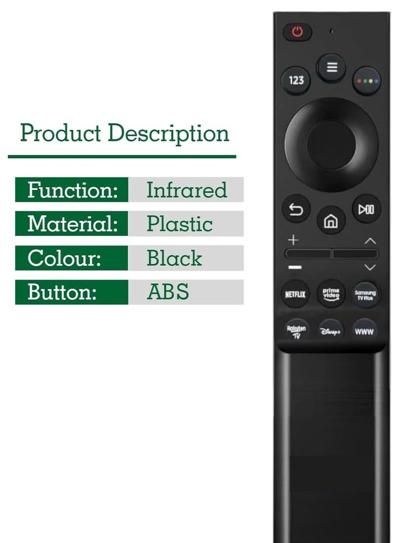 Replacement Control for Samsung Smart TV UHD 4K with Netflix, Prime Video & Rakuten TV Buttons, Infrared - Image 2