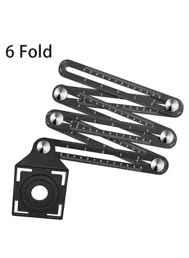 6 Fold Construction Angle Ruler Durable Aluminum Alloy Precision Measurement Tool - Image 1