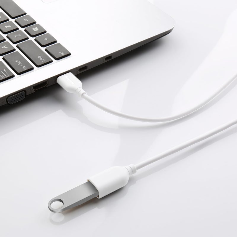 فاسجير كابل تمديد USB 2.0: 16.5 قدم/5 متر كابل تمديد USB 2.0 من نوع A ذكر إلى أنثى لنقل البيانات مع موصل مطلي بالذهب لمحرك أقراص فلاش USB/قرص صلب/ماوس/طابعة (أبيض) - Image 5