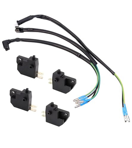 Minho Universal Brake Light Lamp Stop Switch with Brake Cables for Yamaha Honda Kawasaki Suzuki Chinese GY6 50cc250cc Scooter ATV Dirt Pit Bike Quad Moped Motorcycle - Image 1