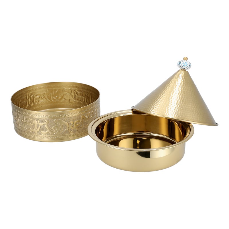 لا ميسا طبق تقديم مع سخان ستانلس ستيل - 29*29*29 سم - لا ميسا - Image 3