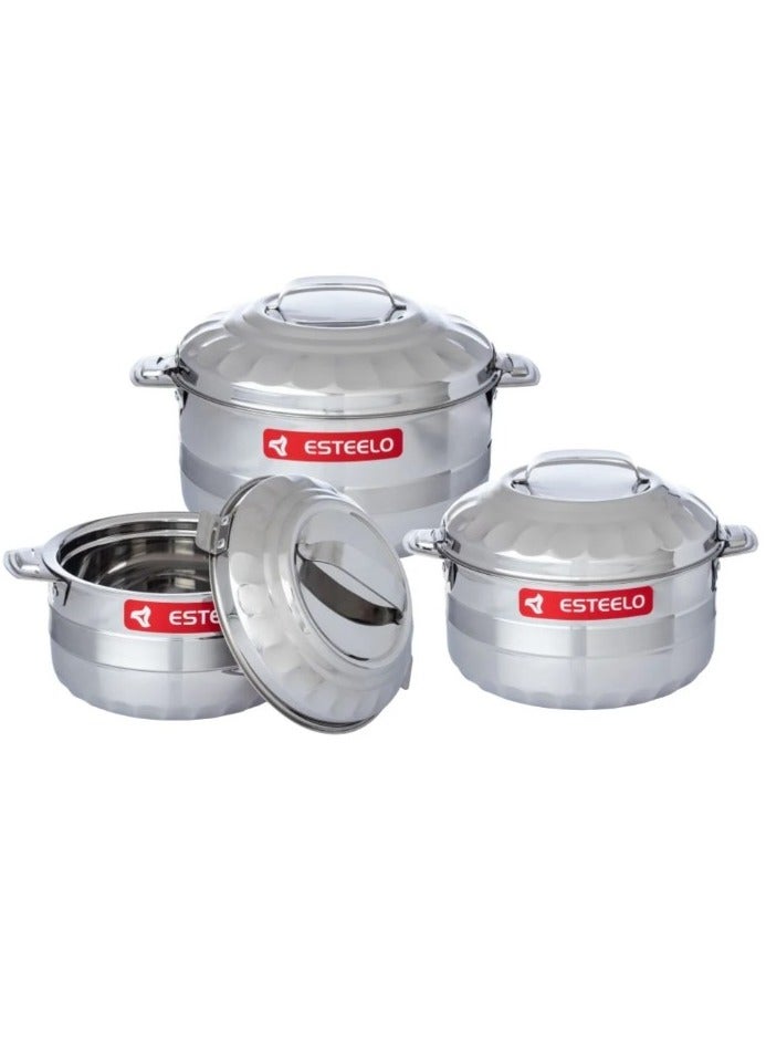 Esteelo 3-piece stainless steel container set, 2000 ml / 3000 ml / 4000 ml - Image 2
