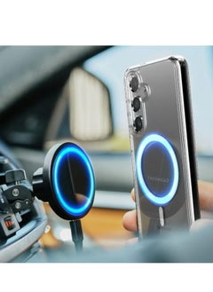 Magnetic Samsung Galaxy S25 Plus, Magnetic Case, Compatible with MagSafe Wireless Charging, Anti-Scratch Bumper Cover (Clear), TPU - PC  - Image 3
