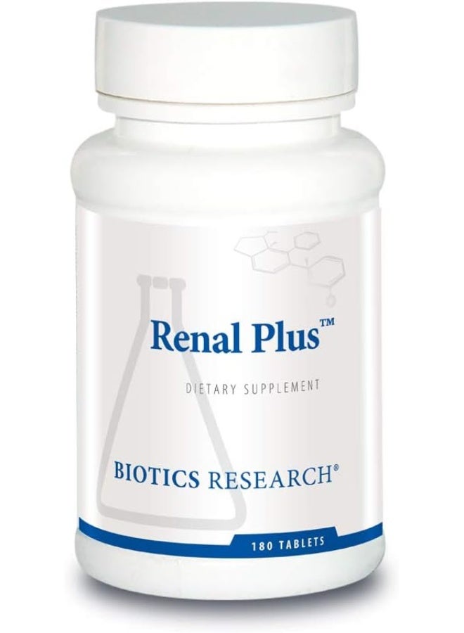 BIOTICS Research Renal Plus™ – Botanical, Glandular And Nutritional Support For Optimal Renal Function. Kidney Health. Supports Urological Function. Ulva Ursi, Buchu Leaf, Echinacea, Cranberry 180Tabs - Image 1