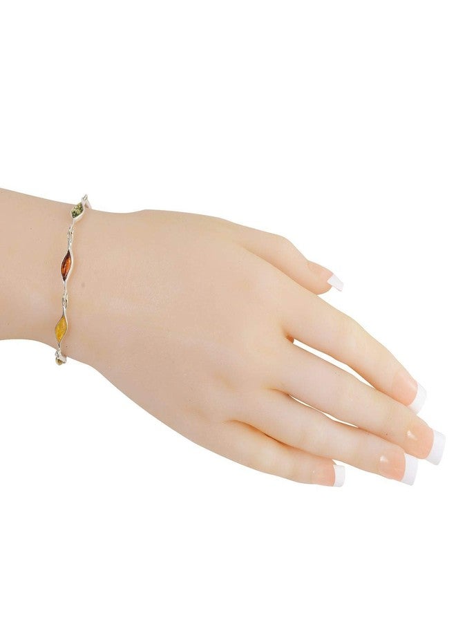 HolidayGiftShops Amber Jewelry for Women - Sterling Silver Baltic Amber Bracelet, Genuine Amber Bracelet for Women, Amber Bracelets for Adults, Made in Poland - Image 2