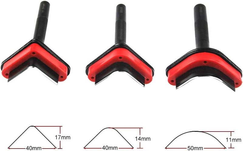 OWDEN Professional 3Pcs Leather Belt end Cutter Punch Set,Corner Punch Set Triangle Shaped,Strap Punch Tool Set,3 Sizes Leather Tool. - Image 3