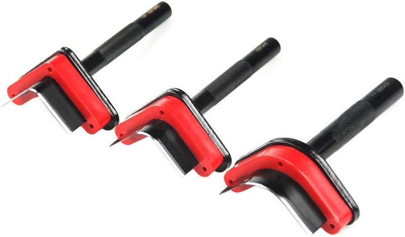 OWDEN Professional 3Pcs Leather Belt end Cutter Punch Set,Corner Punch Set Triangle Shaped,Strap Punch Tool Set,3 Sizes Leather Tool. - Image 1