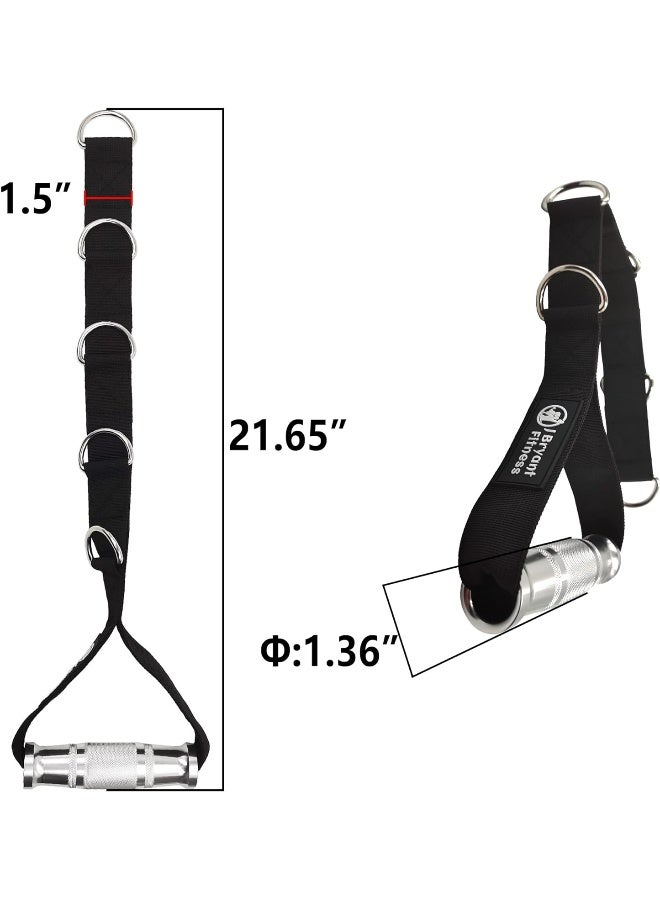 J Bryant J Bryant Fitness Metal Gym Handles Multi D-Ring Handle Heavy Duty Aluminum Alloy Handle Grips Durable Workout Handles for Pulley LAT Pull Down System  - Image 3