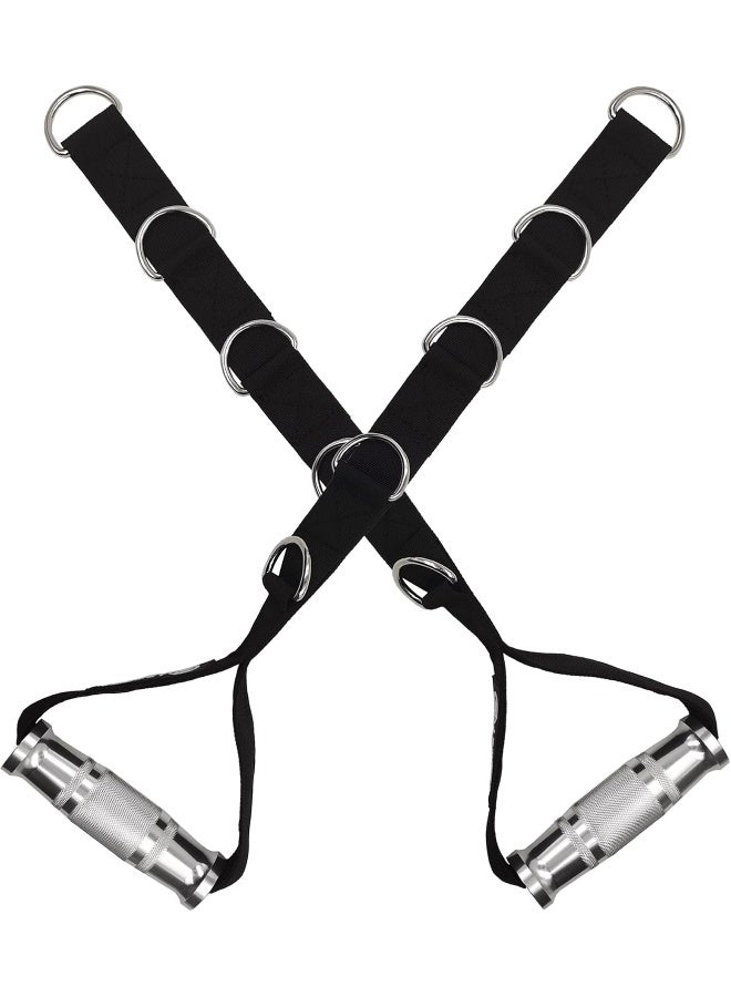 J Bryant J Bryant Fitness Metal Gym Handles Multi D-Ring Handle Heavy Duty Aluminum Alloy Handle Grips Durable Workout Handles for Pulley LAT Pull Down System  - Image 1