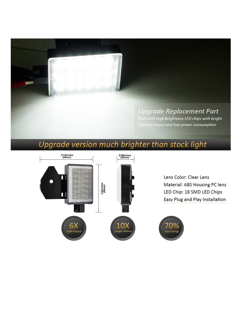 Excefore Under Hood Lights Assembly Lamp Kit, Compatible with Dodge Ram 1500 2500 3500 Dakota Charger Durango, Je-ep Wrangler Grand Cherokee Chrysler 300 Concorde, 6000K White Under Hood Lamp Kit - Image 2