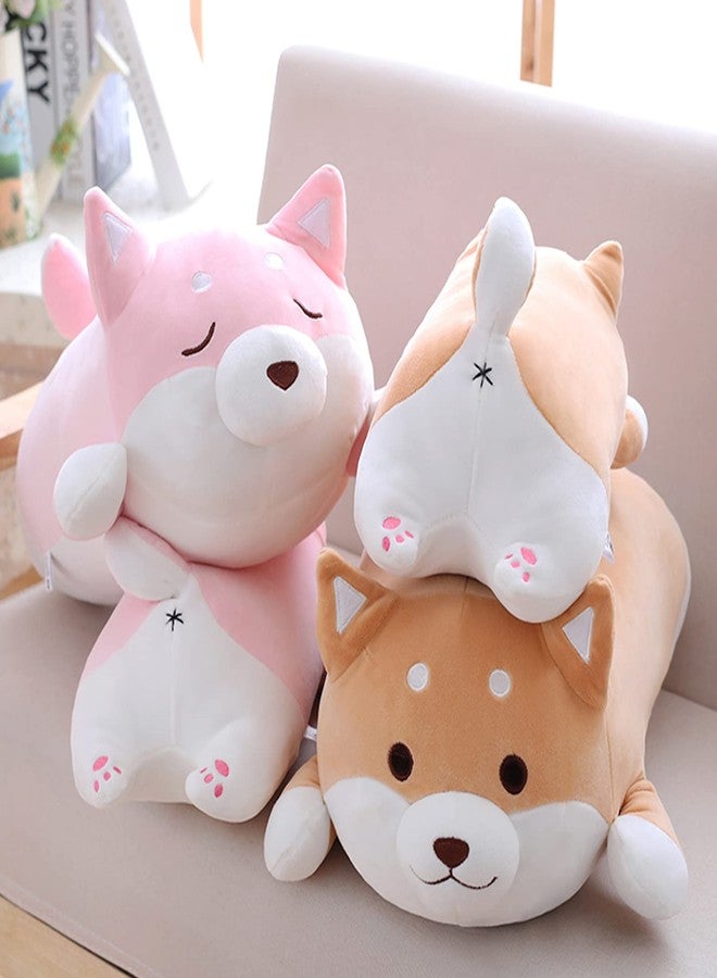 sofipal Shiba Inu Dog Plush Pillow, Soft Cute Corgi Stuffed Animals Doll Toys Gifts for Valentine, Christmas, Birthday, Bed, Sofa Chair (Brown Round Eye, 21.3in) - Image 4