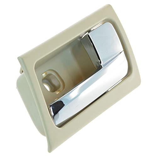 TRQ Right Interior Door Handle Chrome & Camel Tan Passenger Side Compatible with 2006-2011 Ford Crown Victoria Mercury Grand Marquis - Image 2