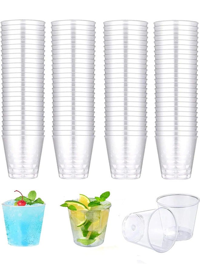 Plastic Shot Glasses, 100pcs Clear Disposable Thickened Shot Cups, 1oz Hard Mini Tasting Container for Party, Wedding, Festival, BBQ, Games, Jelly Cup - Image 1