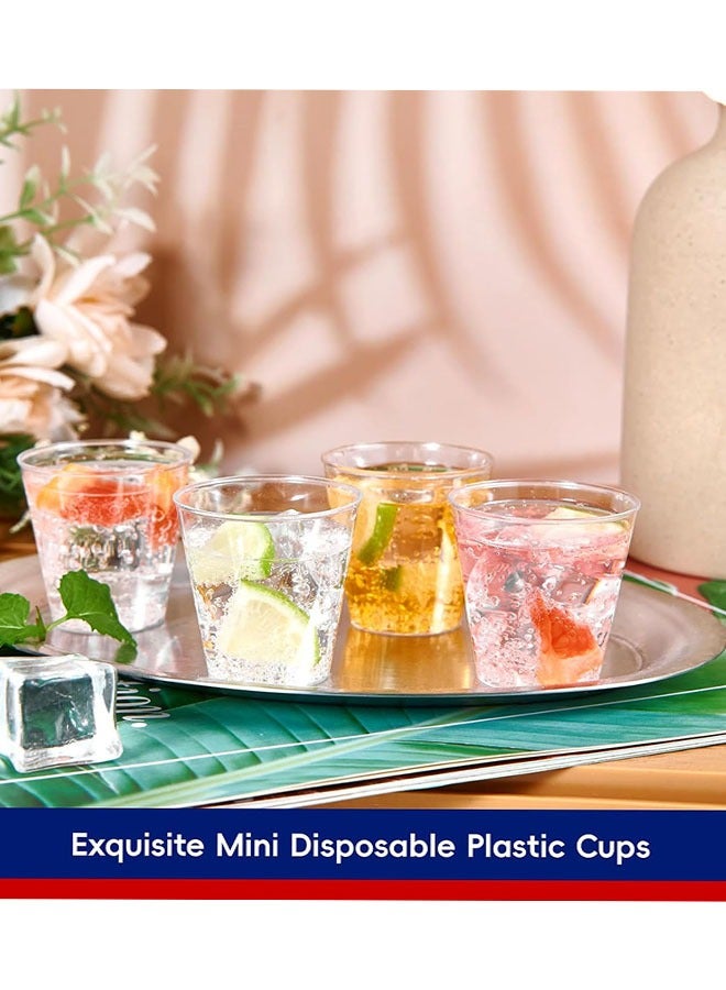Plastic Shot Glasses, 100pcs Clear Disposable Thickened Shot Cups, 1oz Hard Mini Tasting Container for Party, Wedding, Festival, BBQ, Games, Jelly Cup - Image 5