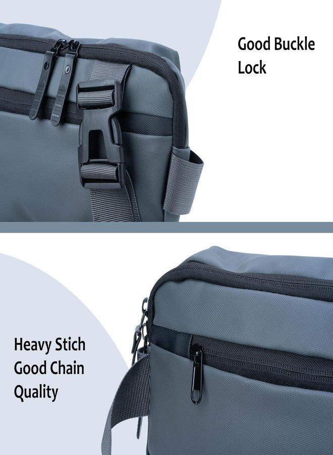 SKAIV Travel Handy Hiking Waist Bag for Men and Women | Small Chest Bags for Boys | Travel Side Sling Waist Bag | Travel Camping Running Sports Outdoors with Adjustable Strap (Grey) - Image 5