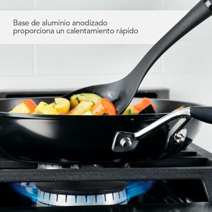 KitchenAid Hard Anodized Nonstick Frying PansSkillet Set 825 Inch And 10 Inch Onyx Black - Image 3