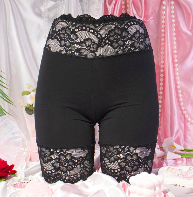Hibluco Slip Shorts For Under Dresses Lace Women Underwear Anti Chafing Boyshort - Image 2
