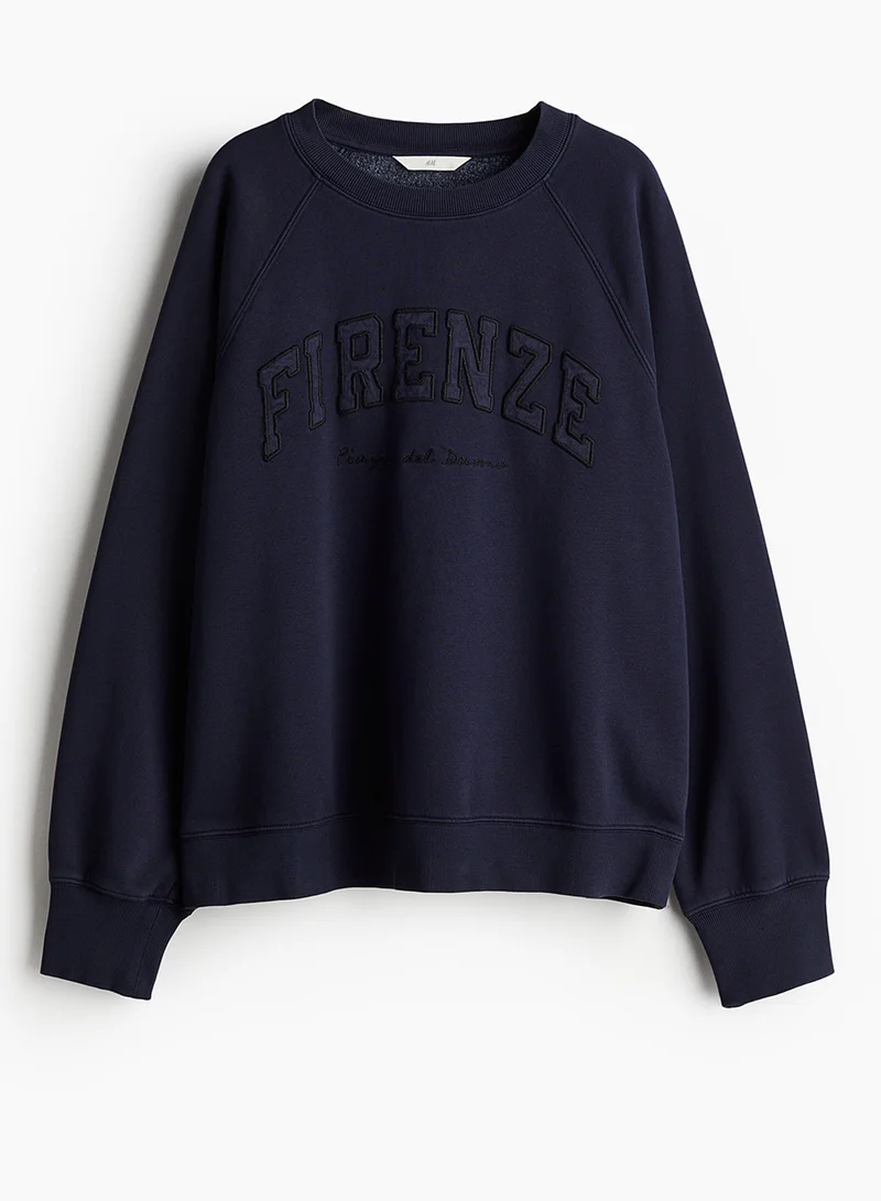 H&M Raglan-Sleeved Sweatshirt