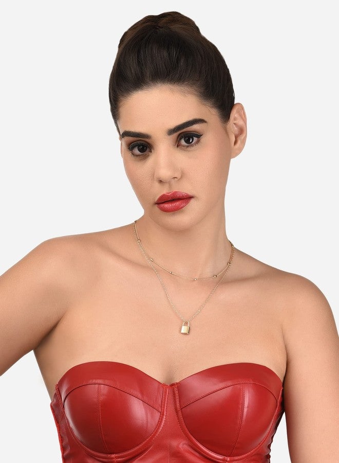 أيه إم أي سلسلة ساحرة عصرية من طبقتين مطلية بالذهب للنساء من آمي - ZPFK20226 - Image 5