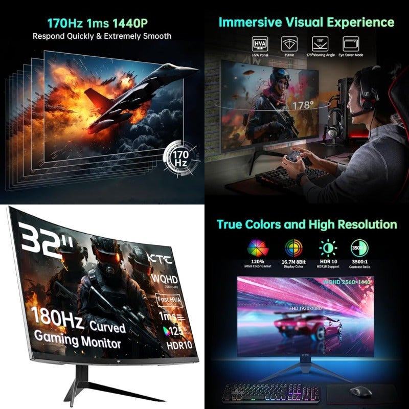 Generic Generic Curved Gaming Monitor 32 inch Z56AF7C58DD5C2E568EEEZ