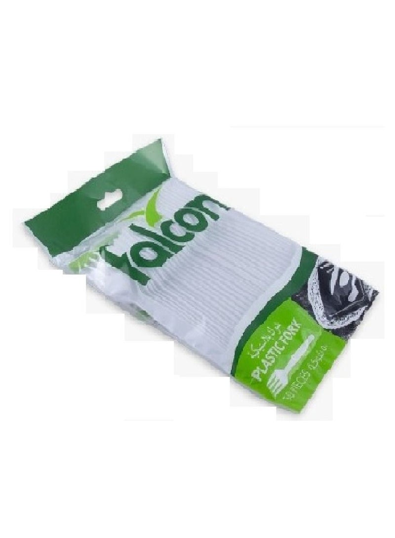 Falconpack Plastic Fork White 20 Packs x 50 Pieces - Image 1