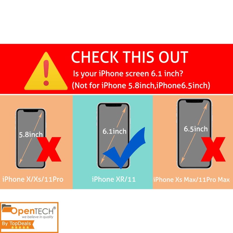 OpenTech Military-Grade Tempered Glass Screen Protector for iPhone XR / 11 with Edge to Edge Coverage - Case Friendly, Anti-scratch, 9H Hardness and Bubble free installation kit - Image 2