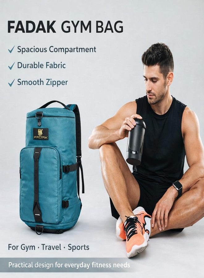 Fadak Backpack Carry Luggage,Small Imported Lightweight Waterproof Duffle Bag, Rucksack Travel Bag,Riding Luggage Bag,zym Bag, (Navy Green) - Image 5