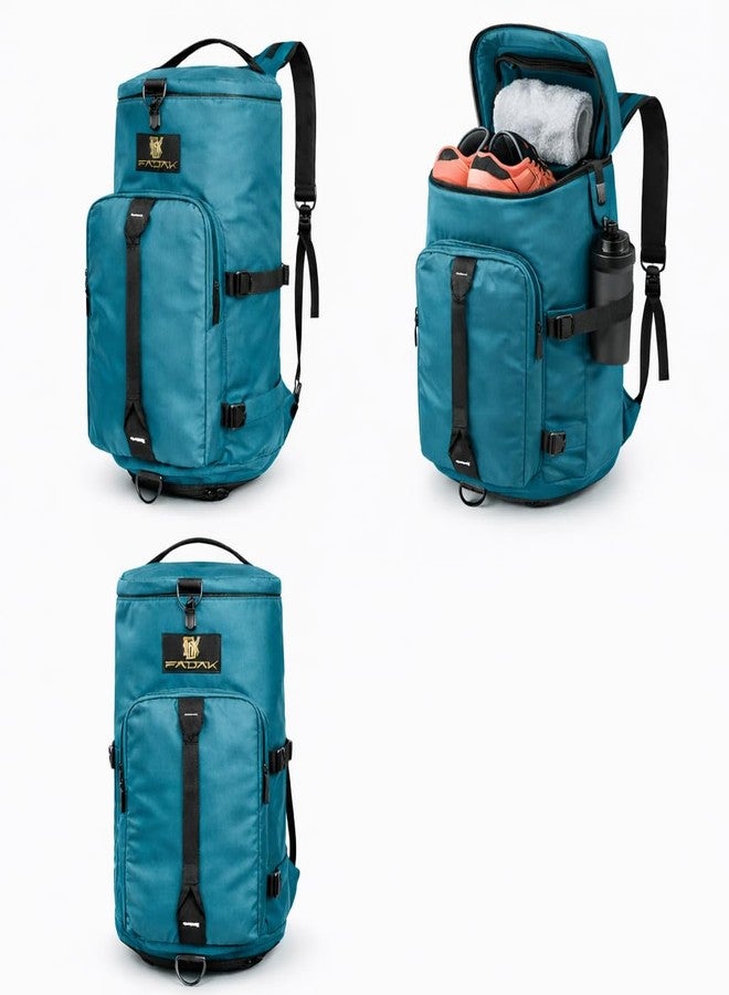 Fadak Backpack Carry Luggage,Small Imported Lightweight Waterproof Duffle Bag, Rucksack Travel Bag,Riding Luggage Bag,zym Bag, (Navy Green) - Image 4
