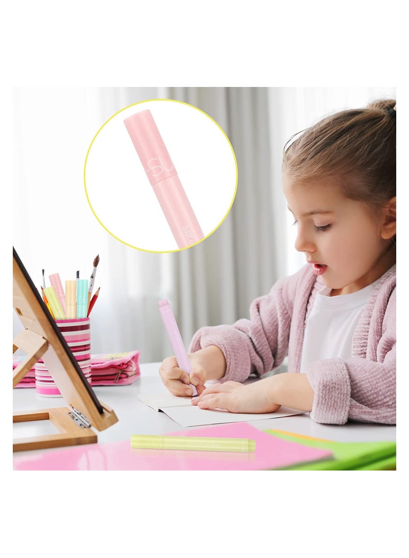 KASTWAVE SYOSI Aesthetic Highlighters, with Chisel Tip Markers Multicolor Aesthetic Pens, Stationary for Office School Supplies, Simple Style,12 Pieces - Image 2