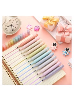 KASTWAVE SYOSI Aesthetic Highlighters, with Chisel Tip Markers Multicolor Aesthetic Pens, Stationary for Office School Supplies, Simple Style,12 Pieces  - Image 3