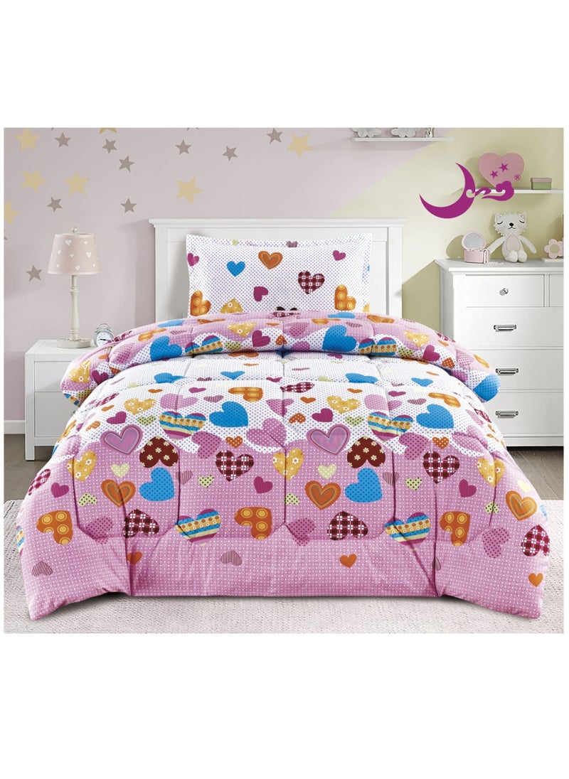 Moon - Soft and Fluffy Medium Fill 3-Piece Baby Bedspread Comforter Set Reversible One Size for Boys and Girls - Image 1