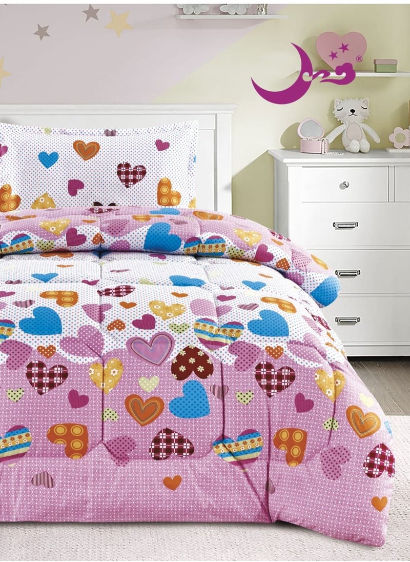 Moon - Soft and Fluffy Medium Fill 3-Piece Baby Bedspread Comforter Set Reversible One Size for Boys and Girls - Image 1