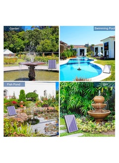 KASTWAVE Solar Fountain Pump with Panel 6.5W Solar Water Pump Floating Fountain Built-in 1500mAh Battery with 6 Nozzles for Bird Bath Fish Tank Pond Garden Patio Decoration Solar Aerator Pump  - Image 3