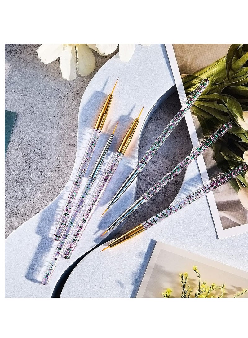 Leelosp 6 Pieces Makeup Brush Line Fine Point Eyeliner Brush Eye Makeup Gel Eyeliner Brush Eyeliner Brush Applicators Cosmetic Eye Wands Eyeliner for Water Activated Eyeliner Makeup Tool, Silver and Golden  - Image 5