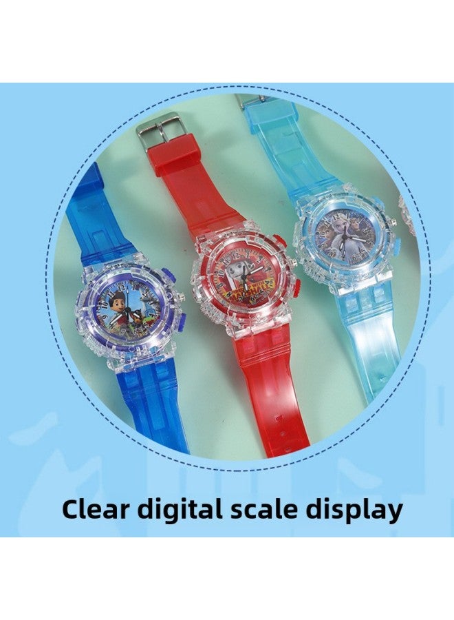 Spot Ice Princess Colorful Light Watch Fashion Creative Children's Watch Ultraman Luminous Watch-Color:Black Spider-Man - Image 5