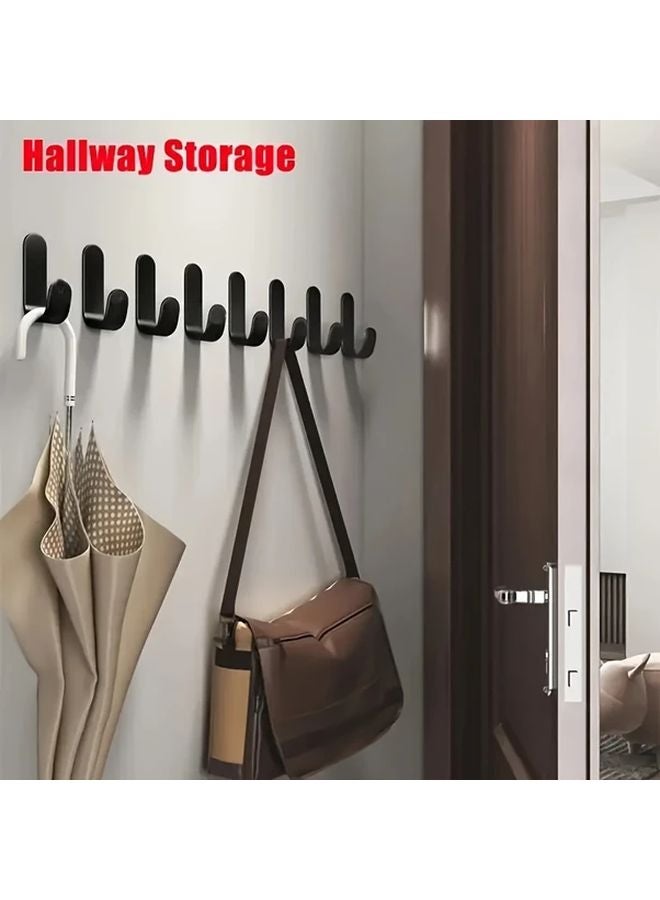 White 6pcs No Drill Door Hangers Wall Mounted Adhesive Hooks For Home Use - Image 5