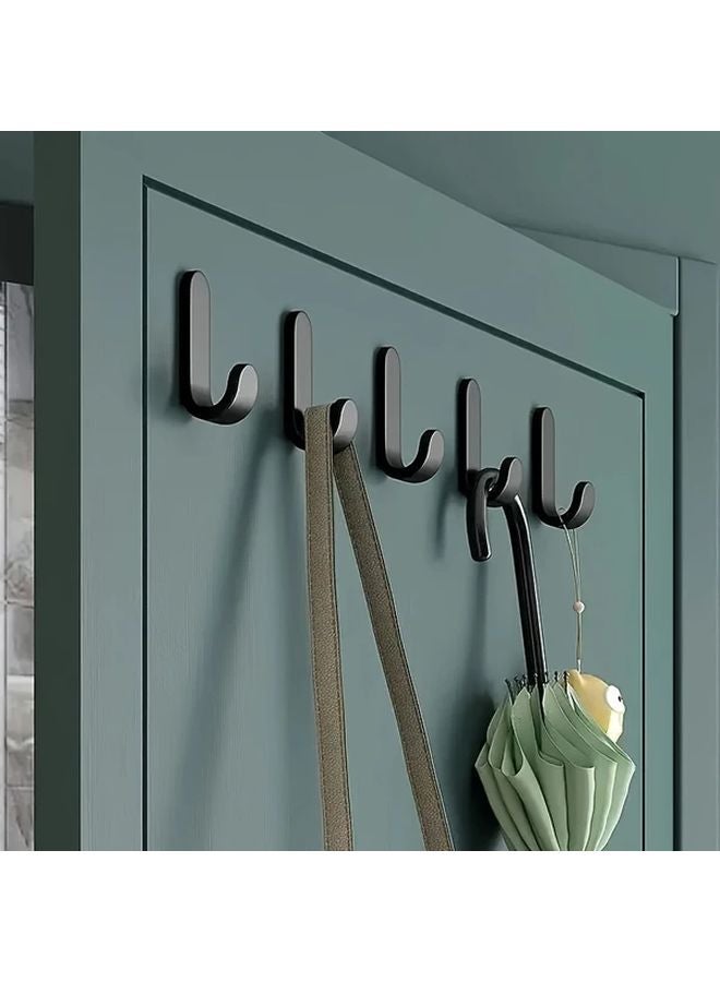 White 6pcs No Drill Door Hangers Wall Mounted Adhesive Hooks For Home Use - Image 2