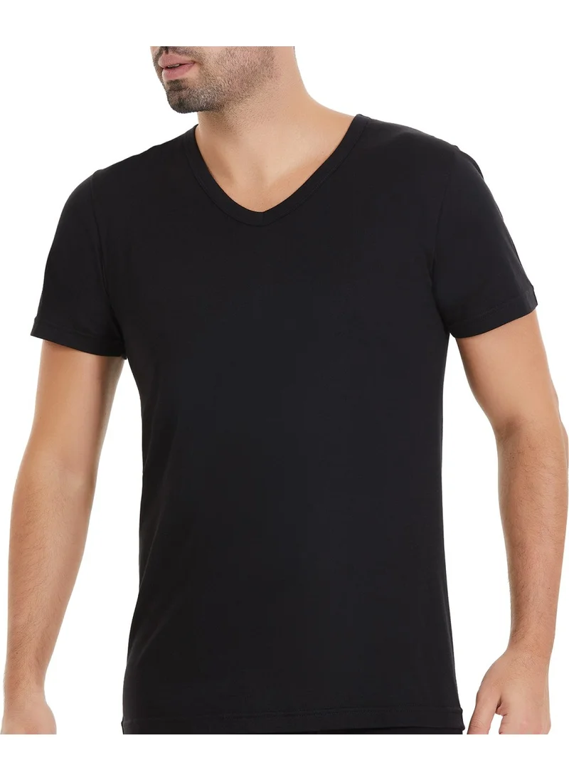 Yıldız Çamaşır Stars Laundry Stars 3-Piece Modal V Neck Men's Undershirt T-Shirt Q126