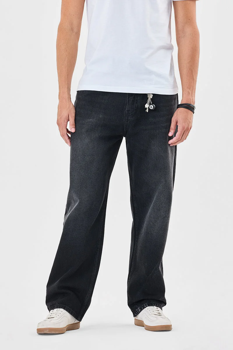 SNITCH Washed Baggy Jeans