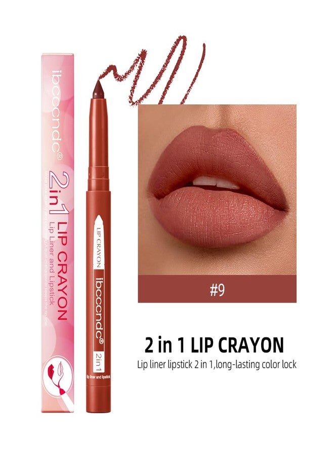 MYUANGO 12 Colors Matte Lip Liner Pencil, Waterproof Lasting Lip Crayon, Natural Vegan Lip Liner Set with Sharpener for Women (09) - Image 2