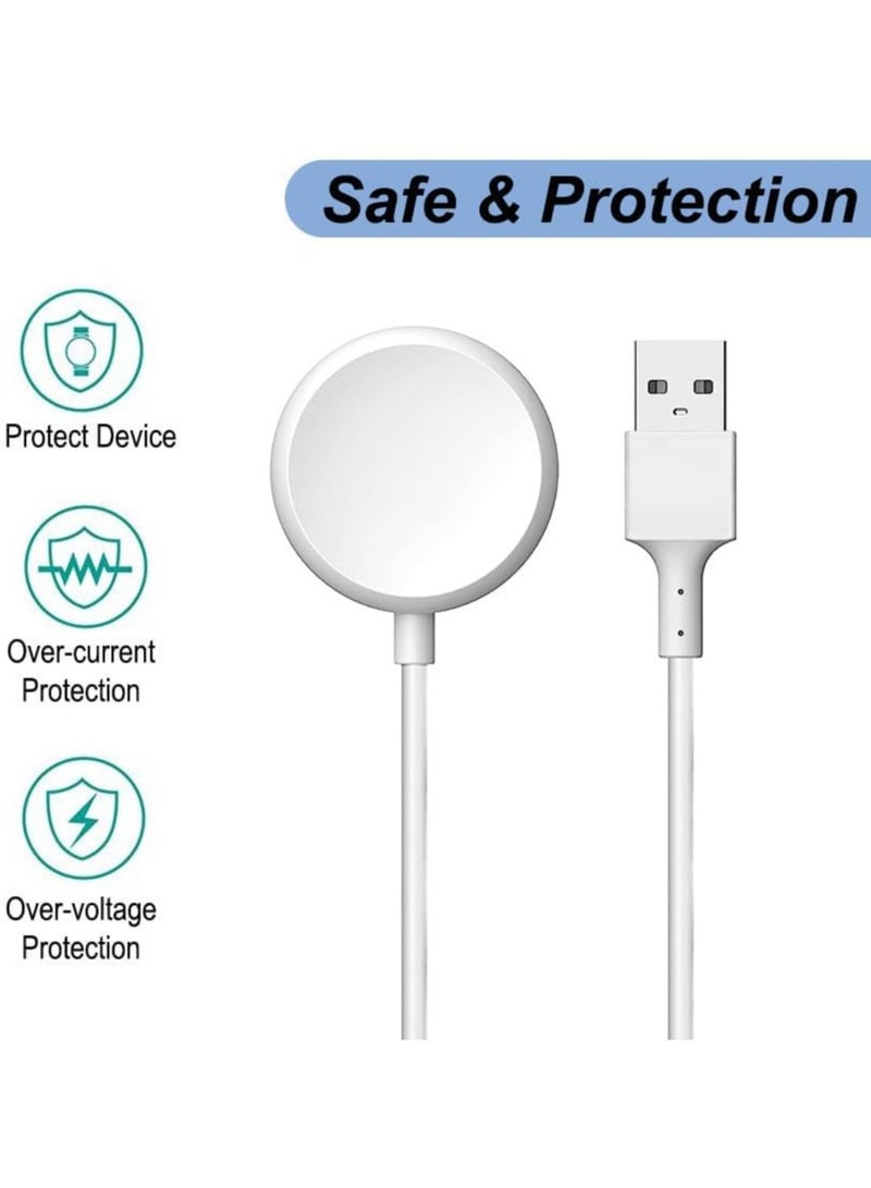 Charger Compatible for Google Pixel Watch, Replacement USB-A Charging Smartwatch Cable 3.3ft/1M (White) - Image 4