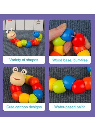 Children's wooden toys,Montessori Toys, Suitable For Boys And Girls Aged 3+. 9 Pcs Children's Wooden Toys, Children's Toys, Educational Learning Toys For Preschoolers Aged 3-6, Suitable For Children Aged 3+, Birthday Gifts, And Early Development Toys.Assorted - view 5