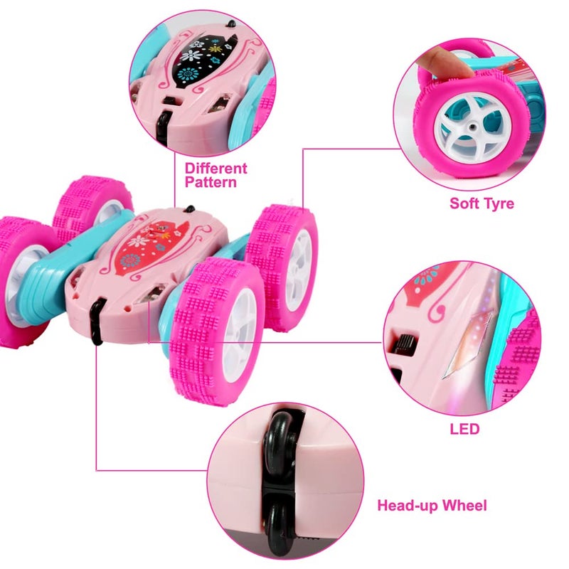 FREE TO FLY Rc Stunt Cars Double Sided 360Flip Rotating 4WD Race Car Toy for Outdoor  Indoor for 6 7 8 9 10 11 12 Year Old Girls Boys Birthday Gift for Kids Ages 6 - Image 3