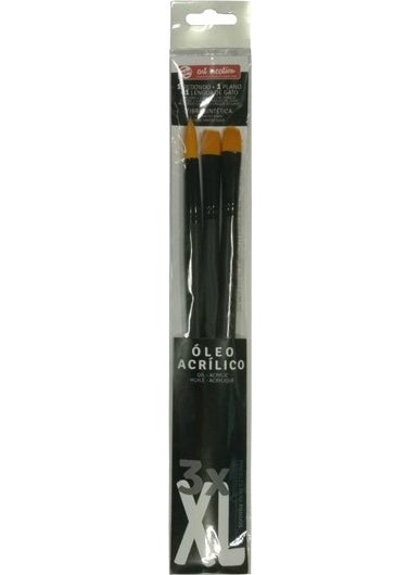 Van Gogh Tac Xl 3 Pcs Oil-Acrylic Brush Set Extra Large Rt9099264M 