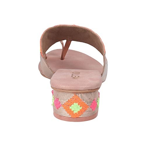 Metro Women Rose Gold Etnicwear Heel Sandal UK/6 EU/39 (32-443) - Image 3