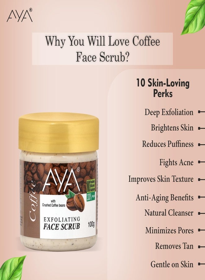 AYA Coffee and Vitamin C Tan & Dead Skin Removal Scrub For Face & Body (100 Ml+100 Ml)|Exfoliating & Brightening Scrub|Blackhead Remover,Whitehead Remover,Detan Pack I Face Scrub For Women & Men - Image 2